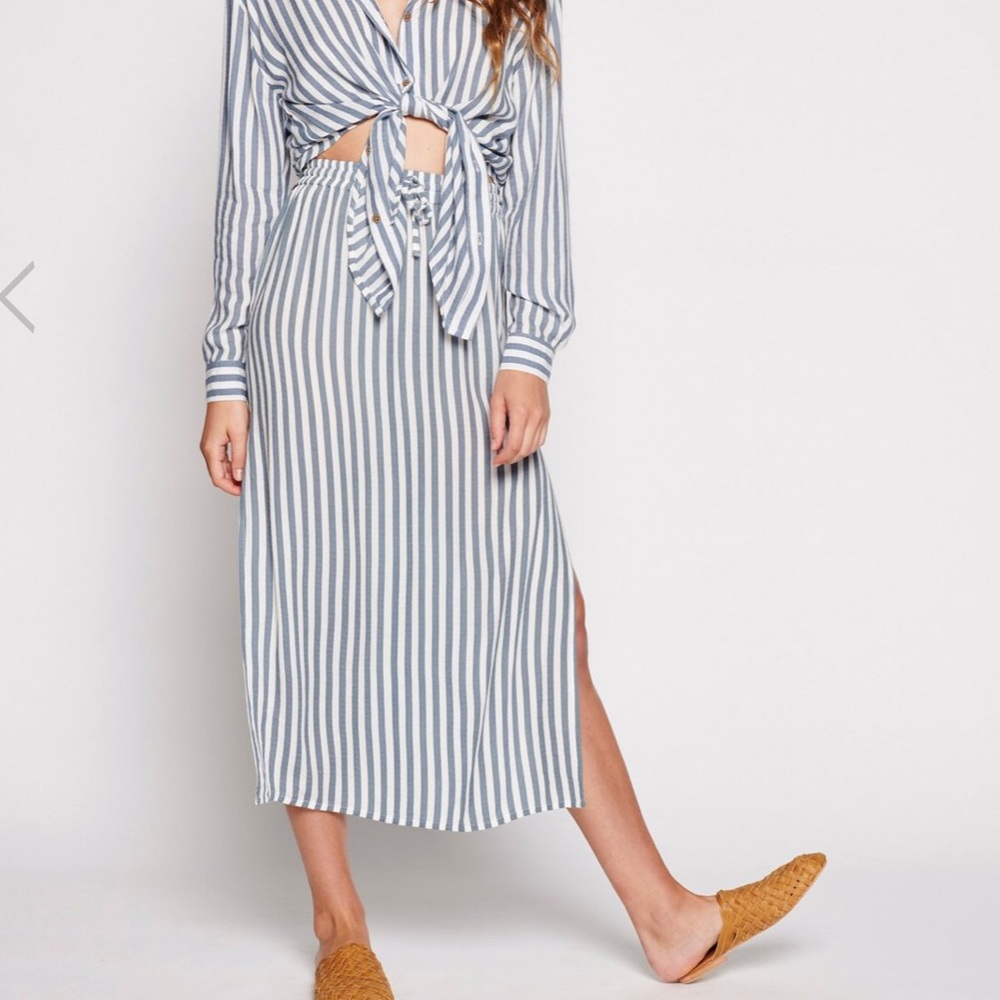 Nautica Poolside Skirt Blue Stripe